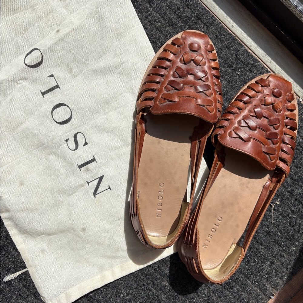 Nisolo Women's Brown Leather Flats - Picture 3 of 3